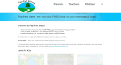 Desktop Screenshot of peelparkmaths.com