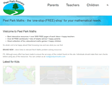 Tablet Screenshot of peelparkmaths.com